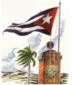 Cuban Flag and Emblem